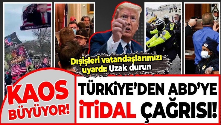 Washington’daki olayların ardından Türkiye'den ABD'ye itidal çağrısı: "Tüm tarafları sağduyuya davet ediyoruz"