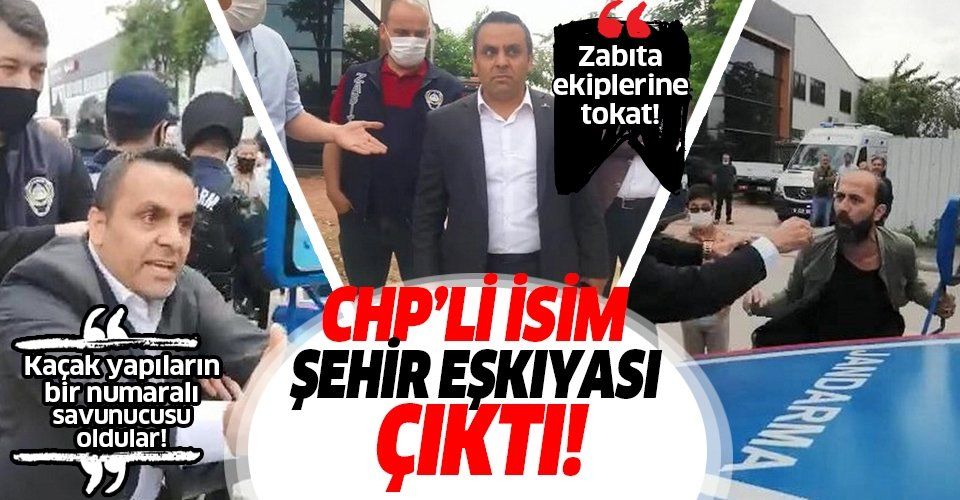 Bursa'da CHP'li Meclis Üyesi Şahin Sevinç kaçak yapı yıkımına gelen zabıta ekiplerini durdurmaya çalıştı, arkadaşı tokat attı