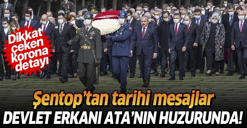 Son dakika: TBMM Başkanı Mustafa Şentop ve devlet erkânı Anıtkabir'i ziyaret etti | Şentop'tan tarihi mesajlar