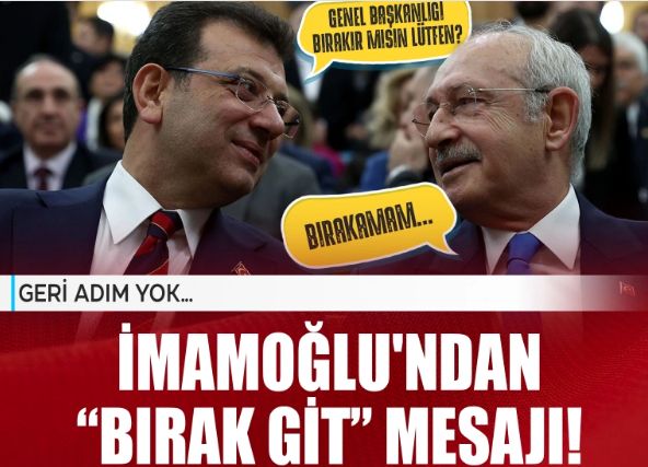Geri adım yok! İmamoğlu'ndan Kılıçdaroğlu'na "Bırak" mesajı!