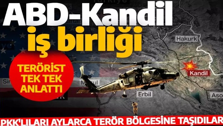 PKK'dan kaçan terörist tek tek açıkladı: ABD örgüt üyelerini aylarca Kandil'e taşıdı!