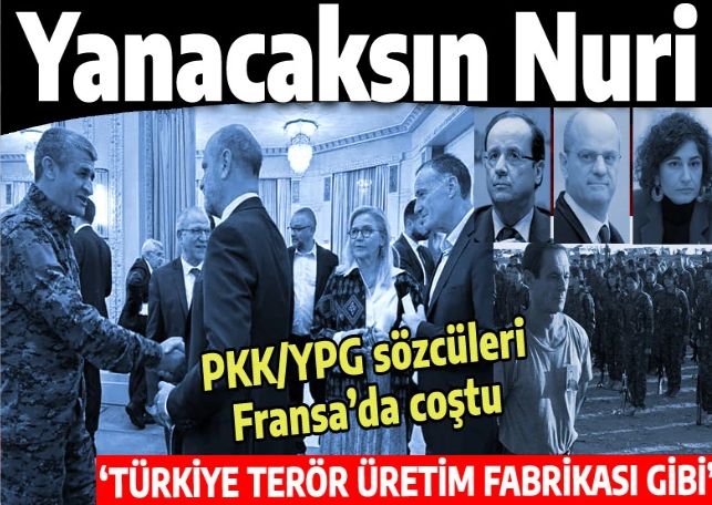 Paris'te Türkiye'ye karşı nefret seansı: PKK/YPG elebaşları Macron kabinesiyle coştu