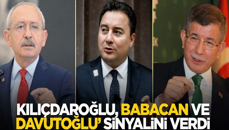 Kılıçdaroğlu, Babacan ve Davutoğlu'nu kafakola almış!