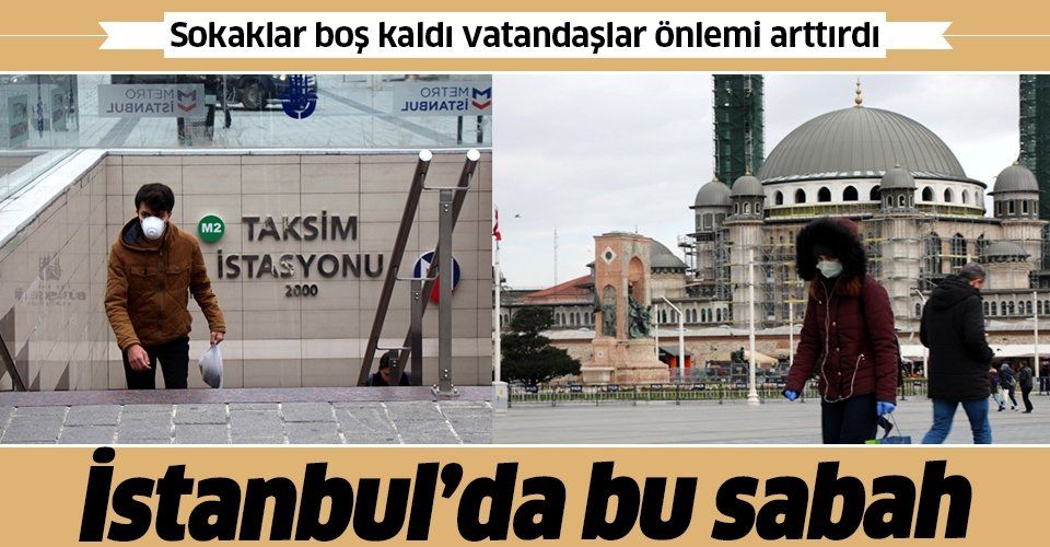 İstanbul'da bu sabah! Vatandaştan koronavirüs önlemi