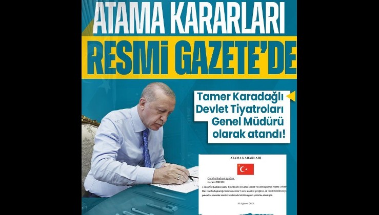Son dakika... Cumhurbaşkanı Erdoğan imzaladı: Tamer Karadağlı'ya görev