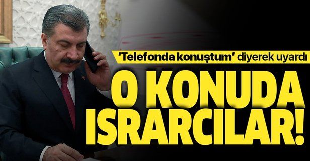 Sağlık Bakanı Fahrettin Koca'dan flaş mesaj: Üçüyle konuştum...