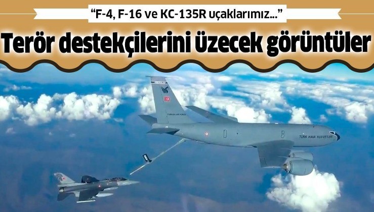 'Teröristle Mücadele Harekâtı Destekleme' uçuşu gerçekleştirildi! F-4, F-16 ve KC-135R uçakları...