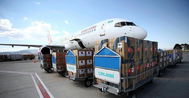 Dünyanın umudu Türkiye! Tıbbi yardım malzemeleri Kazakistan'a ulaştı