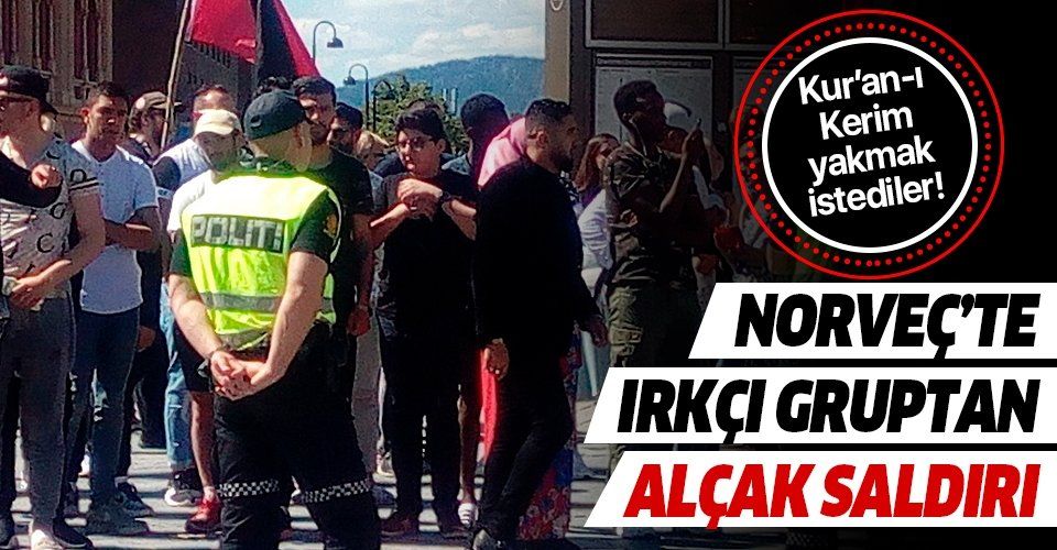 Norveç'te İslam karşıtı gösteride Kur'anı Kerim provokasyonu.