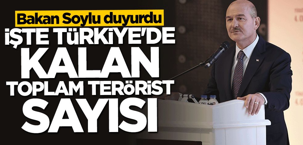 Bakan Soylu Türkiye'de kalan terörist sayısını açıkladı