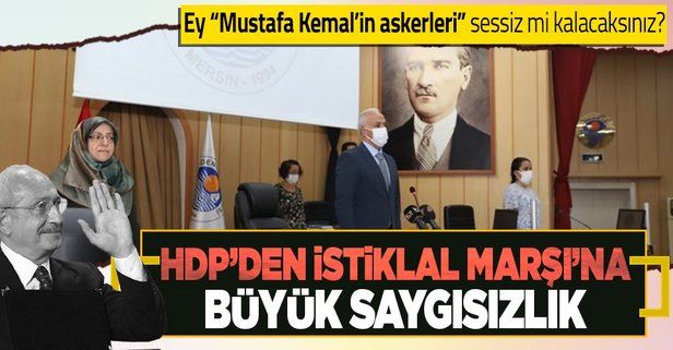 HDP'liler İstiklal Marşını okumadı
