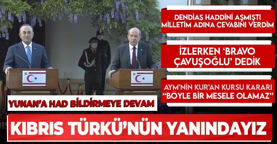 Son dakika: Dışişleri Bakanı Mevlüt Çavuşoğlu ve KKTC Cumhurbaşkanı Ersin Tatar'dan ortak açıklama