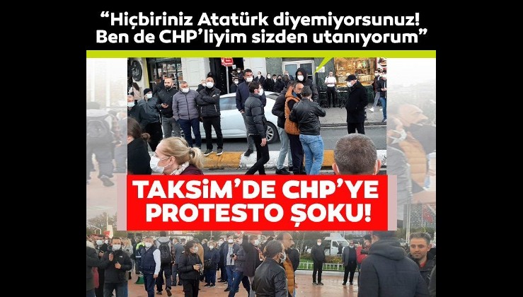 Taksim'de Atatürk'ü anma töreninde CHP'ye protesto! "Ben de CHP'liyim sizden utanıyorum"
