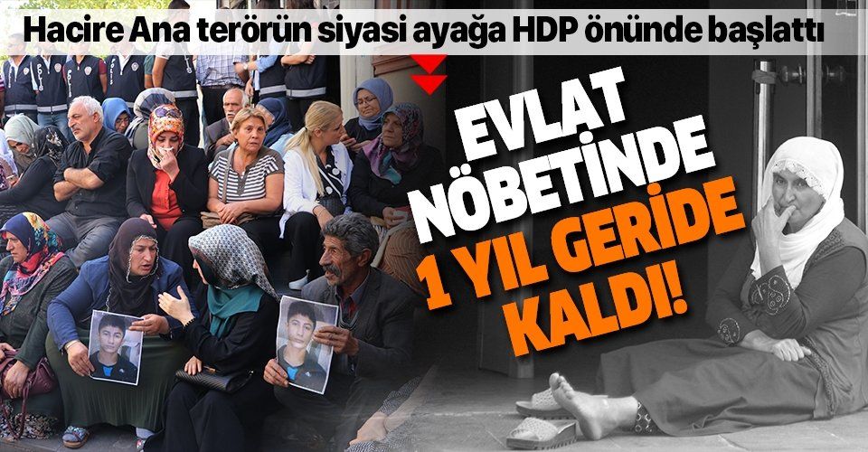 Diyarbakır'da yaşayan Hacire Akar'ın HDP önünde başlattığı evlat nöbetinde 1 yıl geride kaldı
