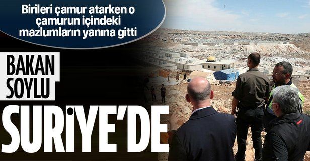 İçişleri Bakanı Süleyman Soylu Suriye'nin İdlib kentinde: 1 yılda burada 35 bin ev nihayete erdirilmiştir