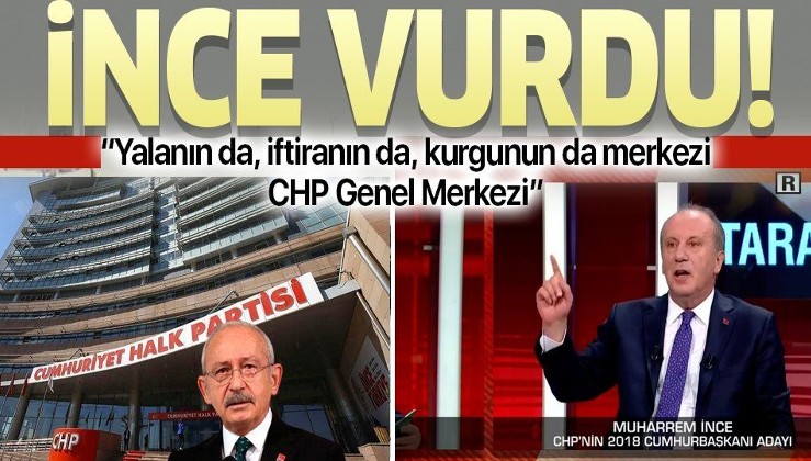 Muharrem İnce’den Kılıçdaroğlu’na sert sözler: Yalanın da, iftiranın da, kurgunun da merkezi CHP Genel Merkezi