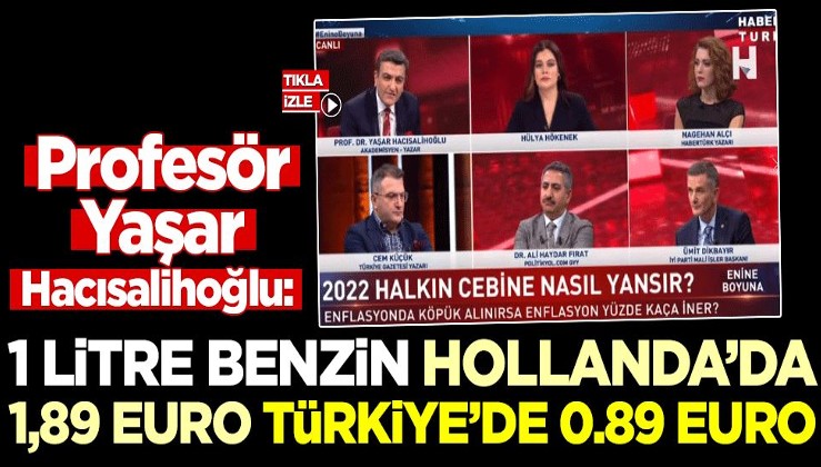 Prof. Yaşar Hacısalihoğlu: 1 litre benzin Hollanda'da 1.96 Euro, Türkiye'de 0.89 euro