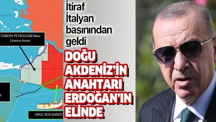 İtalyan basını manşetlere taşıdı: Doğu Akdeniz'in anahtarı Erdoğan'ın elinde!