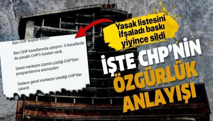 Yasak listesini ifşa eden Çağlar Cilara'ya CHP'den müdahale! Tweetini sildirttiler!.