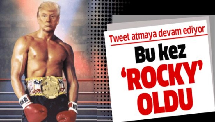 ABD Başkanı Trump'tan montajlı "Rocky" paylaşımı.