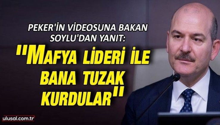 Peker'in videosuna Bakan Soylu'dan yanıt: ''Mafya lideri ile bana tuzak kurdular''