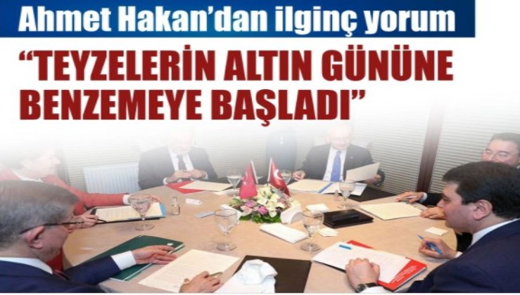Ahmet Hakan’dan muhalefete: Altın gününe benzemeye başladı