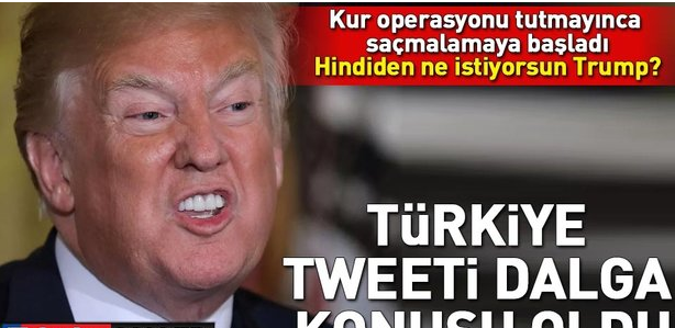 Trump'ın Türkiye tweeti alay konusu oldu.