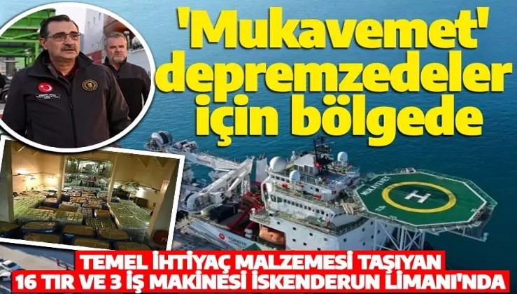 Türkiye'nin su altı inşaat gemisi Mukavemet ile depremzedelere yardım ulaştırılıyor