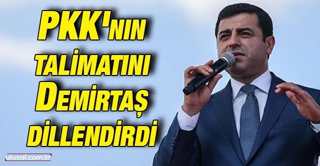 PKK'nın talimatını Demirtaş dillendirdi: ''Yedi bölgede miting yaparak hükümet istifaya çağrılmalıdır''