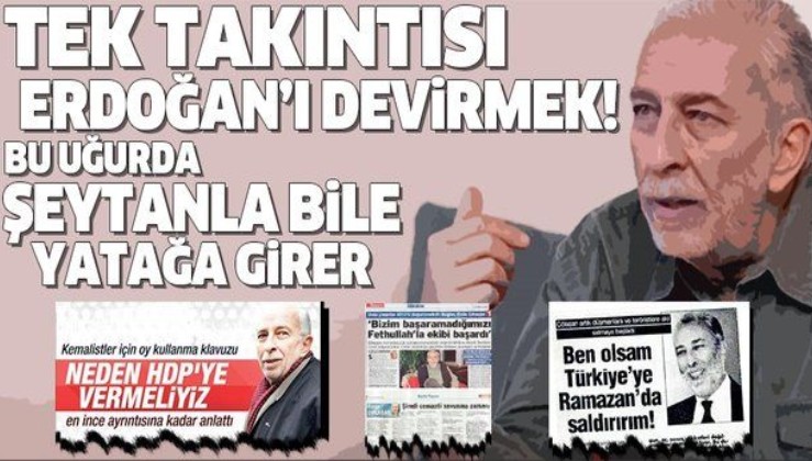 Sözcü yazarı Emin Çölaşan hakkında çarpıcı tespit: "Tek takıntısı Erdoğan'ı devirmek! FETÖ'yle de PKK ile de...".