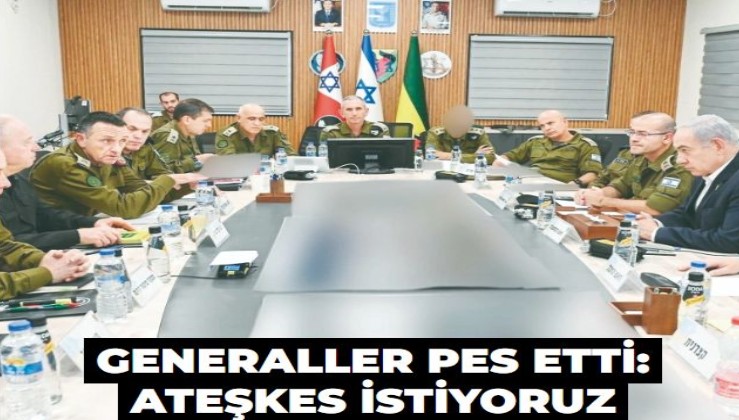 Generaller pes etti: Ateşkes istiyoruz