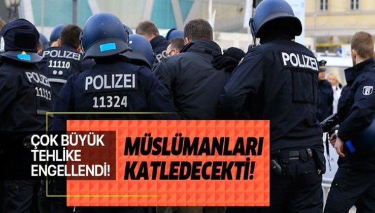Almanya'da 21 yaşındaki bir genç müslümanları katletmeyi planladı! Kanlı saldırı engellendi