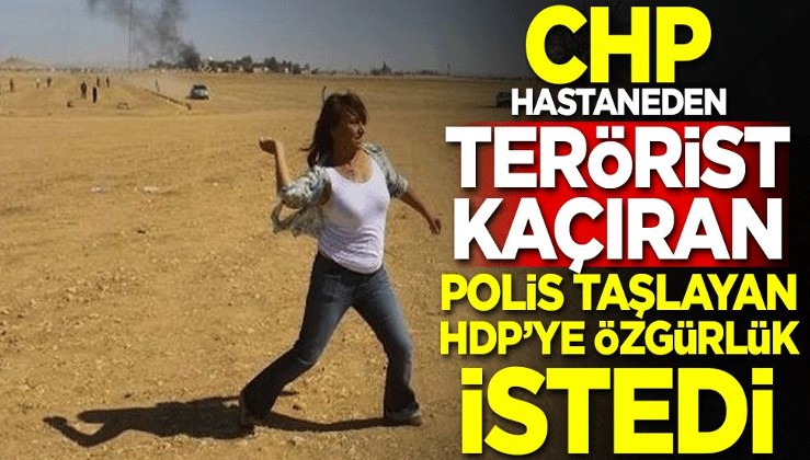 FETÖ kasetiyle dönüştürülen CHP, hastaneden terörist kaçıran, polis taşlayan HDP'liye özgürlük istedi