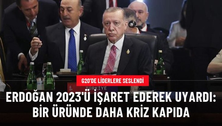 G20 Zirvesi'nde Cumhurbaşkanı Erdoğan'dan dünyaya uyarı: Yeni bir krizle karşı karşıyayız