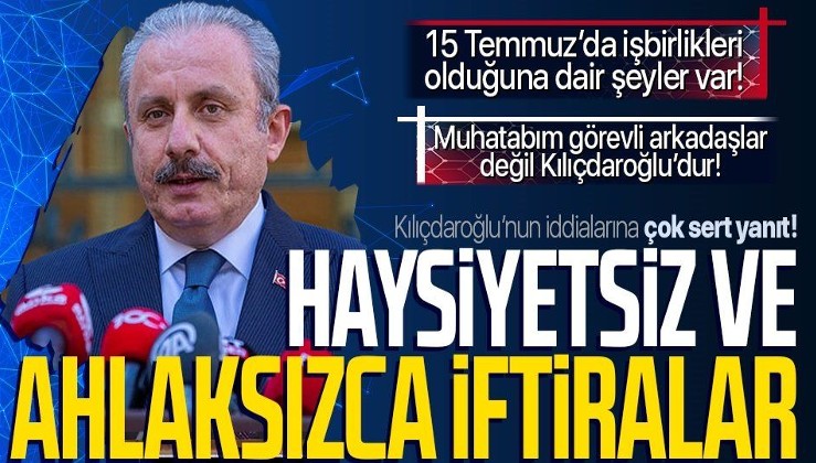 SON DAKİKA! TBMM Başkanı Mustafa Şentop'tan CHP Genel Başkanı Kemal Kılıçdaroğlu'nun iddialarına yanıt