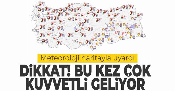HAVA DURUMU | Meteoroloji harita yayınlayarak uyardı! Yağışlar Türkiye'yi etkisi altına alacak! 30 Mayıs  3 Haziran