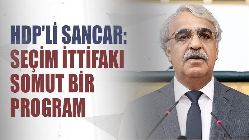 HDP'li Sancar: Seçim ittifakı somut bir program