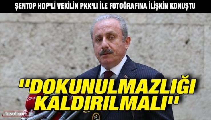 TBMM Başkanı Şentop HDP'li vekilin PKK'lı ile fotoğrafına ilişkin konuştu: ''Dokunulmazlığı kaldırılmalı''