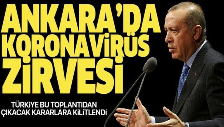 Erdoğan liderliğinde Külliye'de koronavirüs zirvesi.
