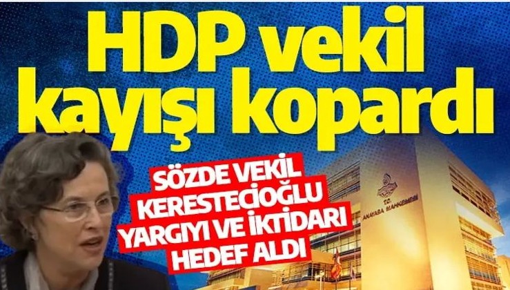 HDP kayışı kopardı! Sözde vekil Kerestecioğlu, yargıyı ve iktidarı hedef aldı