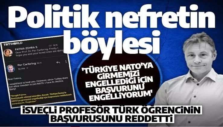 İsveçli profesör Türk öğrencinin başvurusunu reddetti! Atılan maile tepkiler çığ gibi