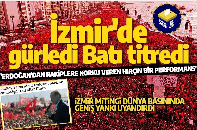 İzmir mitingi Batı'yı panikletti! Hırçın bir performans