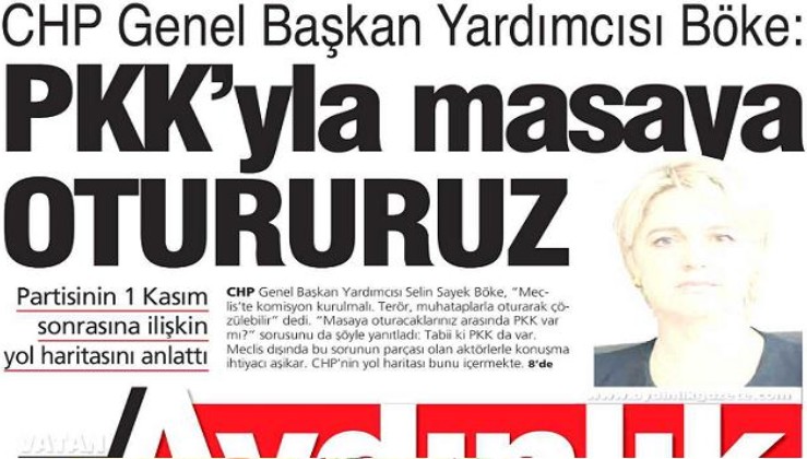 "PKK ile masaya otururuz" dedi CHP'li Böke