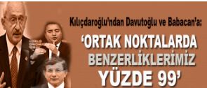 "Babacan ulusalcılığa karşıyım diyor, Kılıçdaroğlu, Babacan ve Davutoğlu ile % 99 aynı yöndeyim diyor"