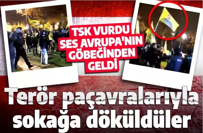 PKK vuruldu ses Batı'dan geldi: Terör örgütü yandaşları Avrupa'nın göbeğinde sokaklara döküldü!