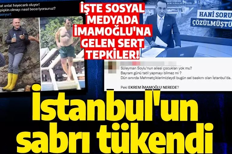 Ekrem İmamoğlu her afet öncesi tatile çıkıyor! İstanbul halkı artık sabredemiyor