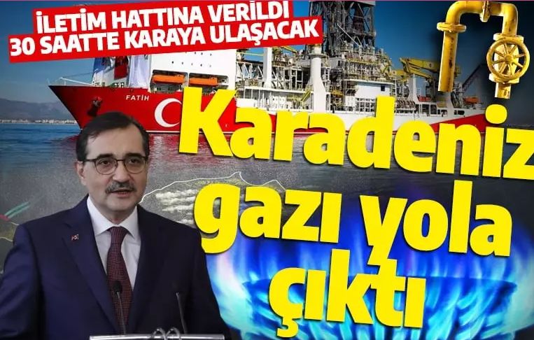 Son dakika: Bakan Dönmez açıkladı: Karadeniz gazı iletim hattına verildi