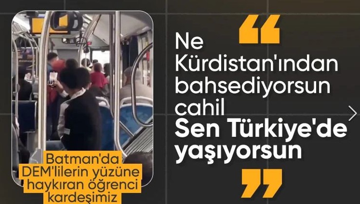 Batman'da genç kızdan otobüs şoförüne tepki: Cahil ya, burası Kürdistan değil