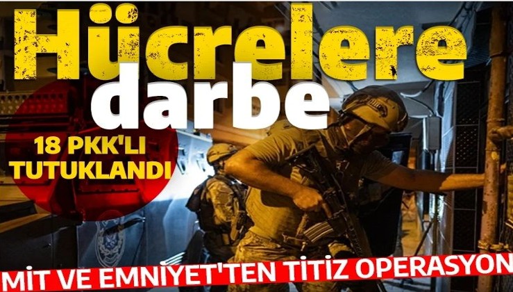 MİT ve Emniyet'ten titiz operasyon! PKK'nın hücre yapılanmasına darbe