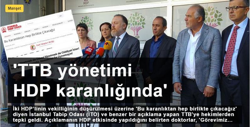 Cumhuriyetçi Hekimler tepkili: TTB yönetimi HDP karanlığında